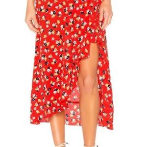 Anthropologie Faithfull Celeste Wrap Midi Skirt